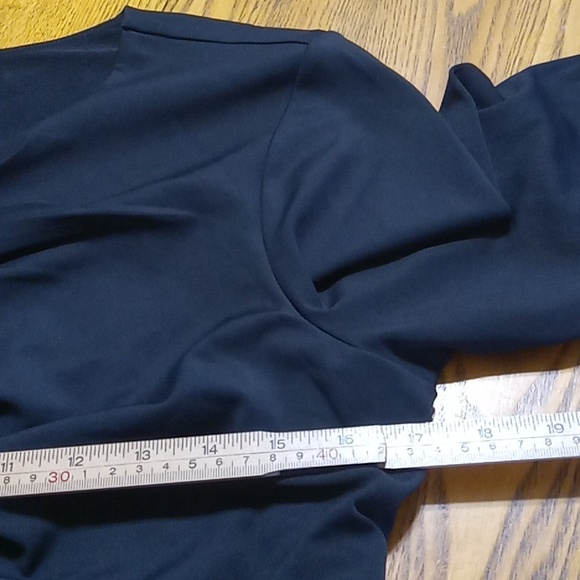 Express LARGE BLACK Dress Women New Party Date Ruched Long Sleeve - Picture 7 of 10
